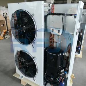 Double Fan Outer Rotor Box Type Unit Medium-High Temperature Refrogeration Condensing Unit R404A R22