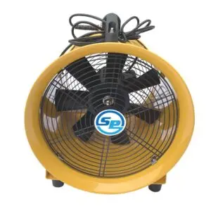 High-quality, In-stock, Yellow, 14-inch Heavy-duty Axial Blower, 220V, High-speed Exhaust Fan Suitable for Construction Sites.