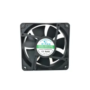 120x120x38 Ec Axial Flow Fan 110v 220v Brushless 120mm Cooling Fan