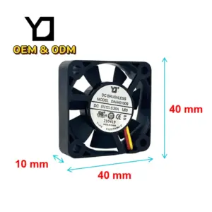 40x40x10mm 5V 0.2A Mini DC Brushless Axial Flow Fan Silent Electric Motor Cooling Ventilation 4010