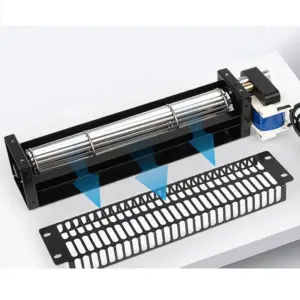 60mm Aluminum Waterproof Cross-Flow Tangential Fan Brushless Motor Ball Bearing AC 110V-240V Air Purifier Ventilation Cooling