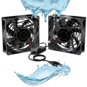 80mm Dual Kit Metal Grill 3-Speed Control Fan With Double Airflow & Stronger Wind Noiseless for Daily Use