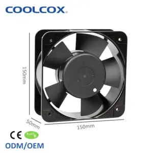 AC15050 150x150x50mm Axial Flow Cooling Fans Ball Bearing PBT 110V/220V Industrial Inverter Radiator Electric Air Cooler OEM/ODM
