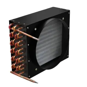 Air Cooled Copper Condenser Unit Black Color for Cold Room Refrigeration & Heat Exchange