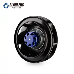 Blauberg 225mm EC Motor Brushless Centrifugal Air Blower Fan Small Plastic Blade Duct Radial Fans for Industrial Use 220V AC/DC