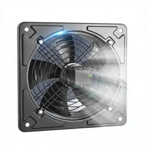 High Speed Square Exhaust Blower External Rotor Motor Metal Axial Fan for Commercial Kitchen Hood and Warehouse Ventilation
