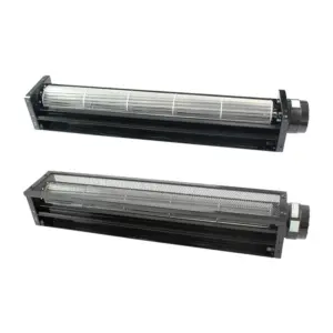 PRSK AC 220V 50Hz 60mm Shaded Pole Motor Cross Flow Fan Aluminum Alloy Blade Air Curtain Tangential Blower Fan