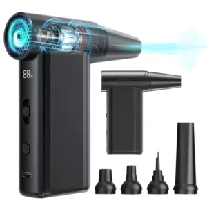 Rechargeable Electric air duster 130000 Rpm Super Power Cordless 8 Gear Adjustable Blow Turbo Jet Fan for Car Home and Outdoor