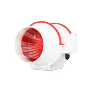 Silent High Speed AC Infinity Mixed Axial Flow 4 6 8 Inch Inclined Duct Fan Plastic OEM for Hydroponics Ventilation