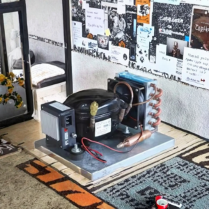 Solar-Powered Mini Condensing Unit DC Compressor Micro Refrigeration for Household Air-Cooled R134a12V24V Plastic Material