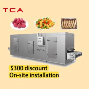 Commercial Iqf Tunnel Freezer High Efficiency Tunnel Freezing Liquid Nitrogen Freezer Iqf Freezer Machine for Sale