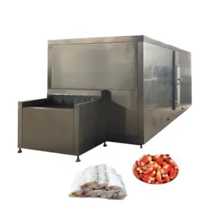 Iqf Tunnel Freezer Freezing Machine Liquid Nitrogen Refrigeration Equipment Food Quick Frozen Machine Seafood Freezing Automatic