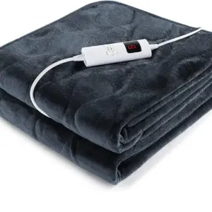 Electric Blanket Heated Throw Home and Office Used with Machine Washable Soft Fleece Heated Blanket
