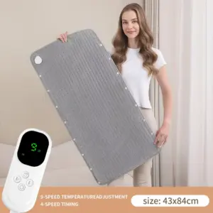 Electric Crystal Heated Blanket Super Soft and Adjustable Warmth Washable Body Part Cover with Heating Wire US & UK Plug