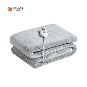 European Pattern Flannel Material Knitted 3 Levels Temperature Control Home Therapy Travel Electric Blanket