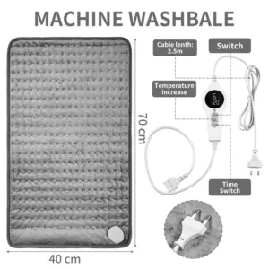 Heated Blanket Electric Throw Blankets for Home Warm Flannel Heat Blanket Auto Shut Off Washable Weighted Heating Pad
