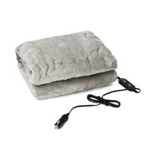 Machine Washable 12V Plush OEM Electric Car Blanket Heated Travel Throw for Cars and RVs Cold Weather