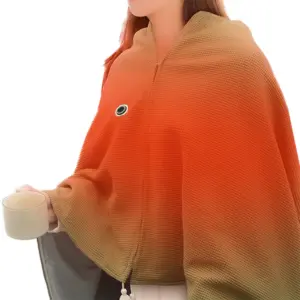 Office Use Creative Electric Blanket Usb Charged Heated Blanket Shawl Knitted Jacquard Portable Electric Heating Blanket