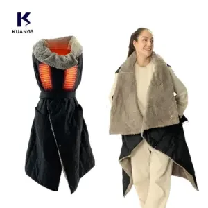 Ready Stock Abroad 3 Heat Settings Fast Heating Waterproof USB Battery Heated Blanket Electric for Camping